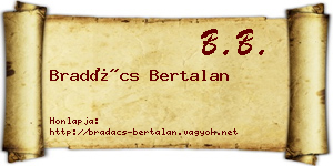Bradács Bertalan névjegykártya
